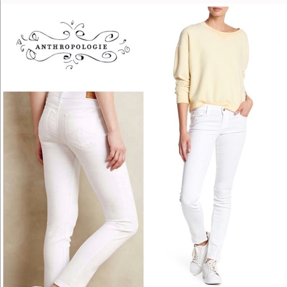 Anthro Level 99 Janice Ultra Skinny Jeans White 26